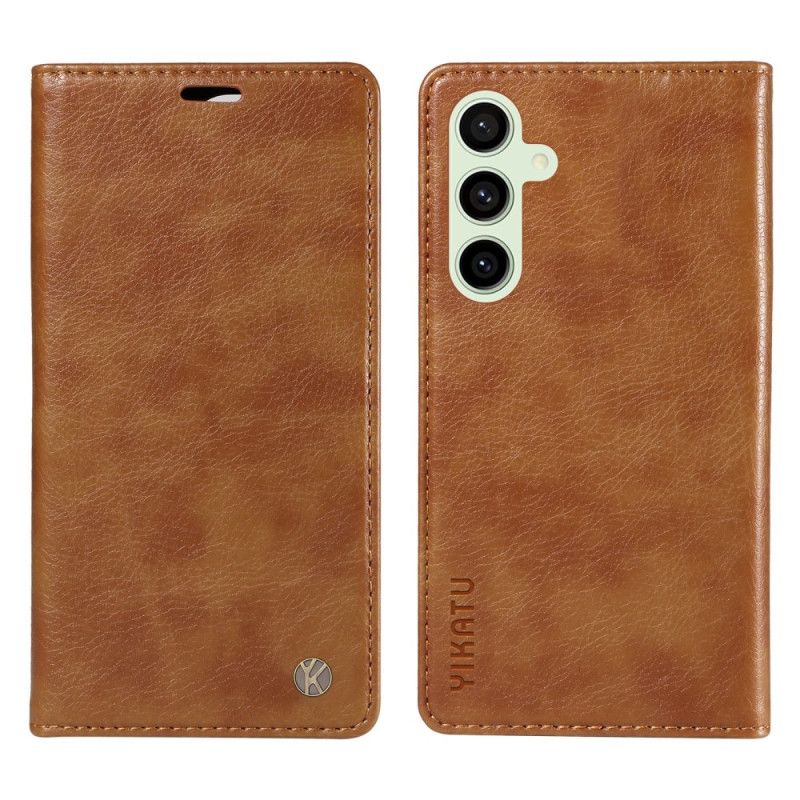 Kožené Pouzdro Samsung Galaxy S24 Fe Kryty Na Mobil Vintage Yikatu