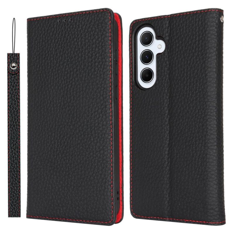Kožené Pouzdro Samsung Galaxy S24 Fe Kůže S Texturou Litchi