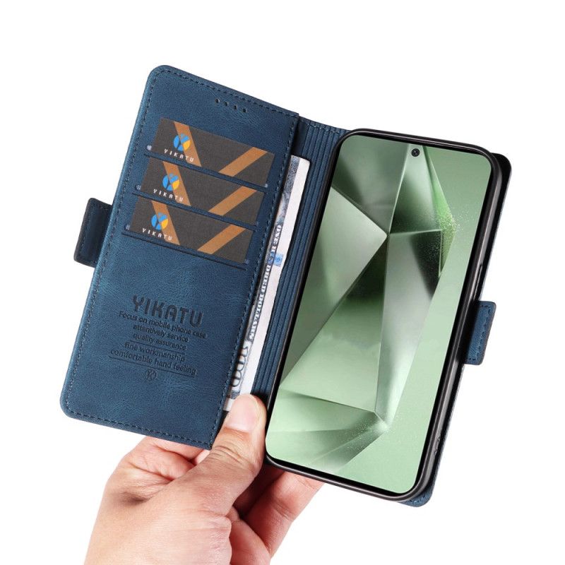 Kožený Kryt Na Samsung Galaxy S24 Fe Semišový Efekt Yikatu