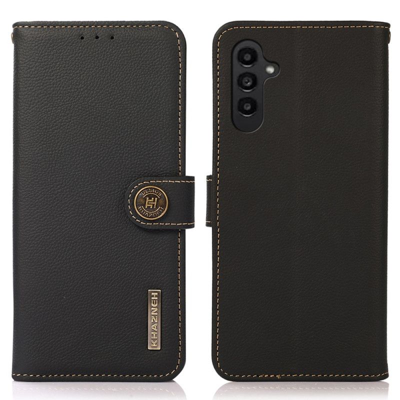 Kožený Kryt Samsung Galaxy S24 Fe Klasické Blokování Rfid Khazneh