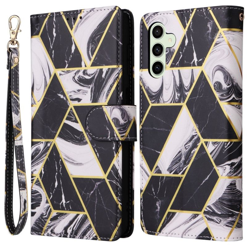 Kožený Kryt Samsung Galaxy S24 Fe Lakovaný Mramor