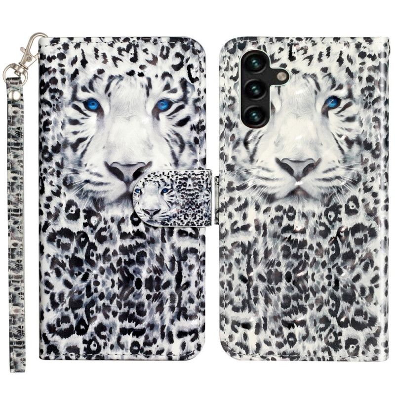 Kožený Kryt Samsung Galaxy S24 Fe Leopardí Popruh
