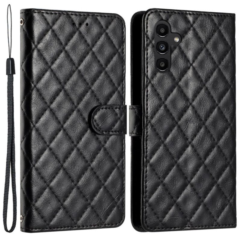 Kožený Kryt Samsung Galaxy S24 Fe Prošívaný Design