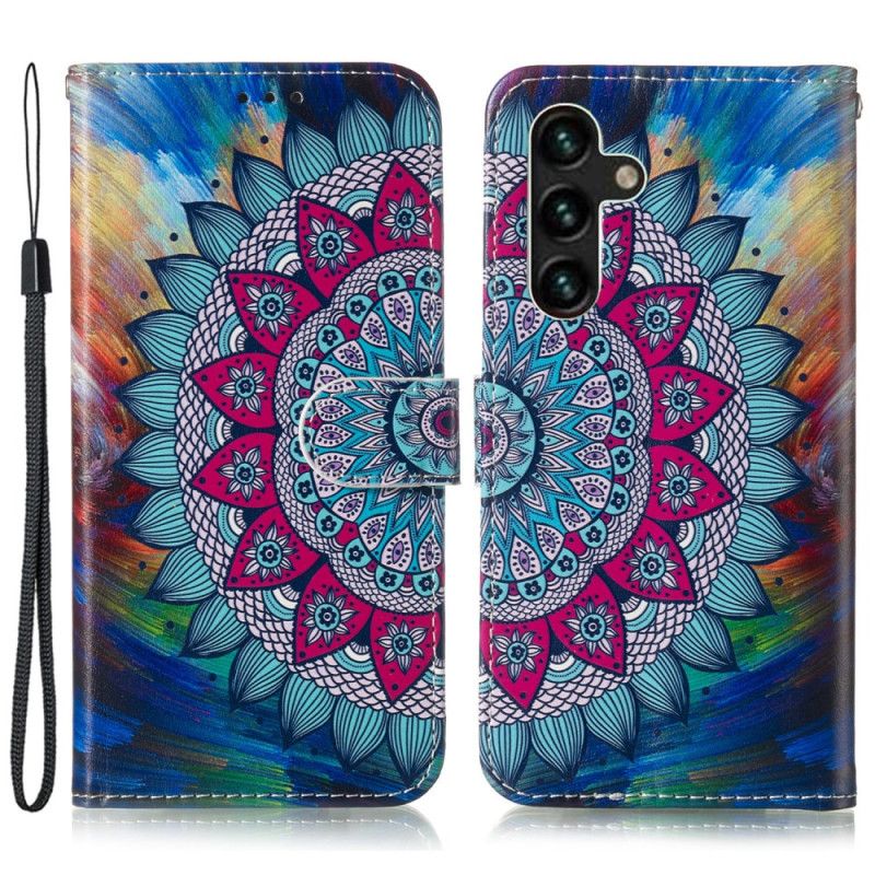 Kožený Kryt Samsung Galaxy S24 Fe Vzor Mandaly