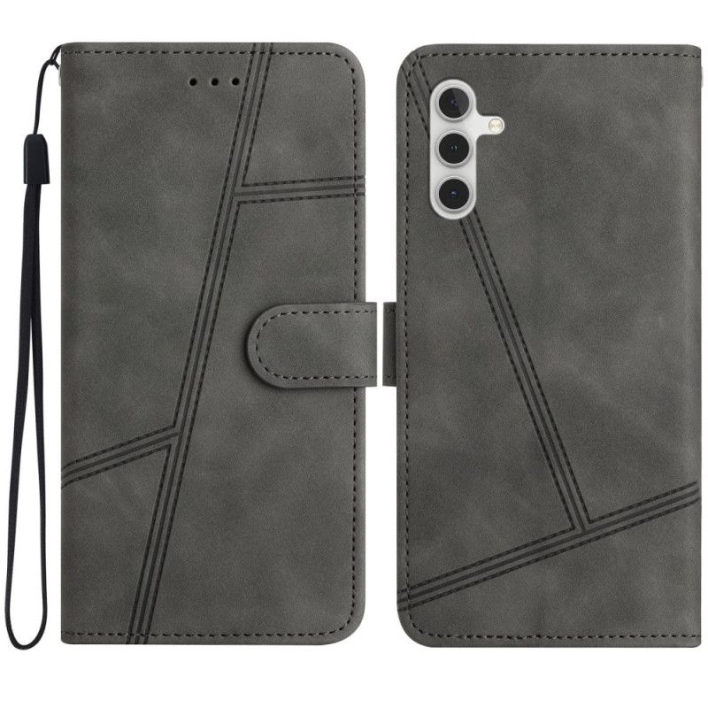 Kožený Kryt Samsung Galaxy S24 Fe Čáry A Tahy