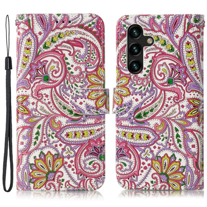 Peněženková Pouzdra Samsung Galaxy S24 Fe Kryty Na Mobil Paisleyův Vzor