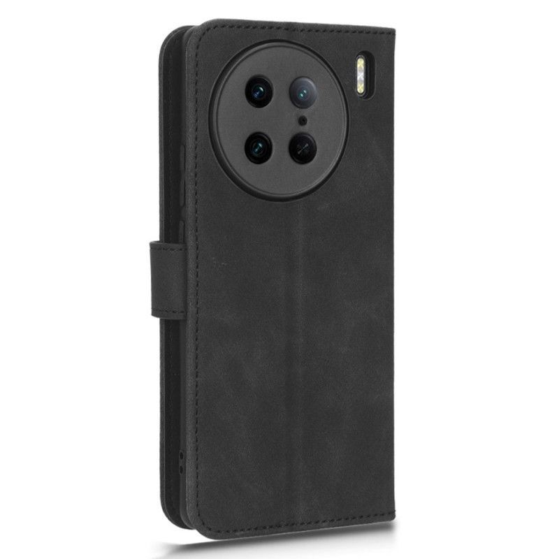 Kožené Pouzdro Na Vivo X90 Pro Na Lana Obyčejné S Popruhem