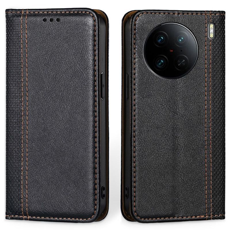 Kryty Na Mobil Na Vivo X90 Pro Flipové Pouzdro Vintage Umělá Kůže
