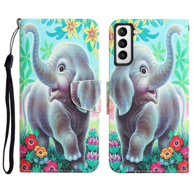 Flipové Pouzdro Na Samsung Galaxy S23 Plus 5G Na Lana Tanga Elephant