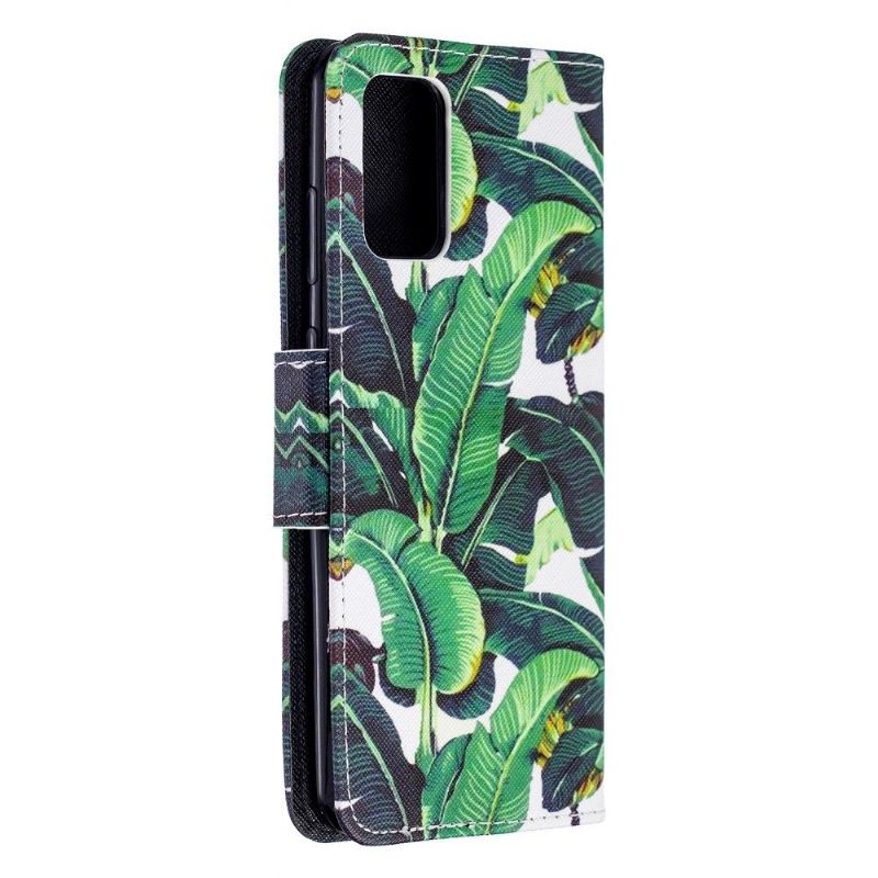 Flipové Pouzdro Na Samsung Galaxy S20 Plus Banánové Listy
