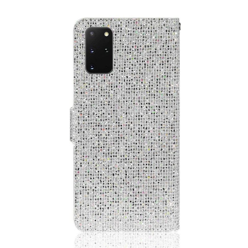 Flipové Pouzdro Na Samsung Galaxy S20 Plus Držák Na Třpytivé Karty