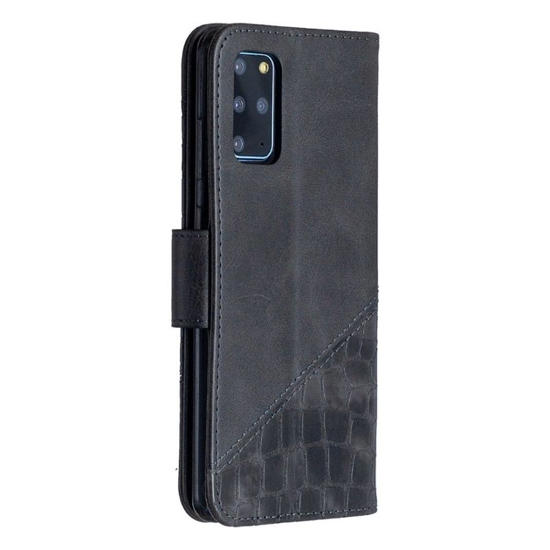 Flipové Pouzdro Na Samsung Galaxy S20 Plus Kožený Efekt Croc Aspect