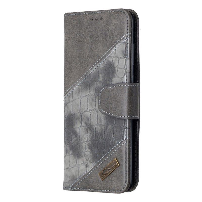 Flipové Pouzdro Na Samsung Galaxy S20 Plus Kožený Efekt Croc Aspect