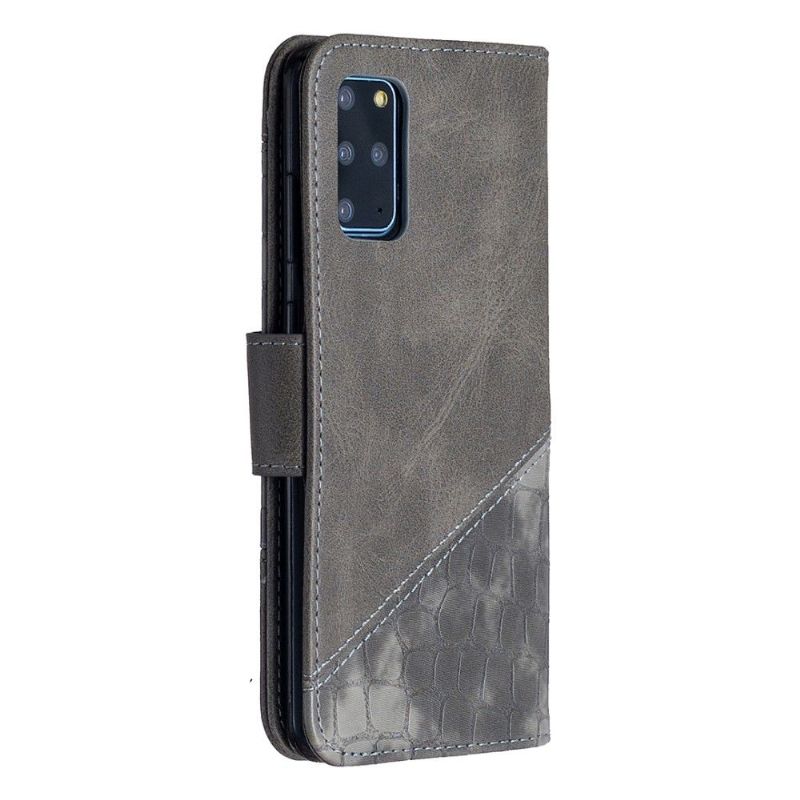 Flipové Pouzdro Na Samsung Galaxy S20 Plus Kožený Efekt Croc Aspect