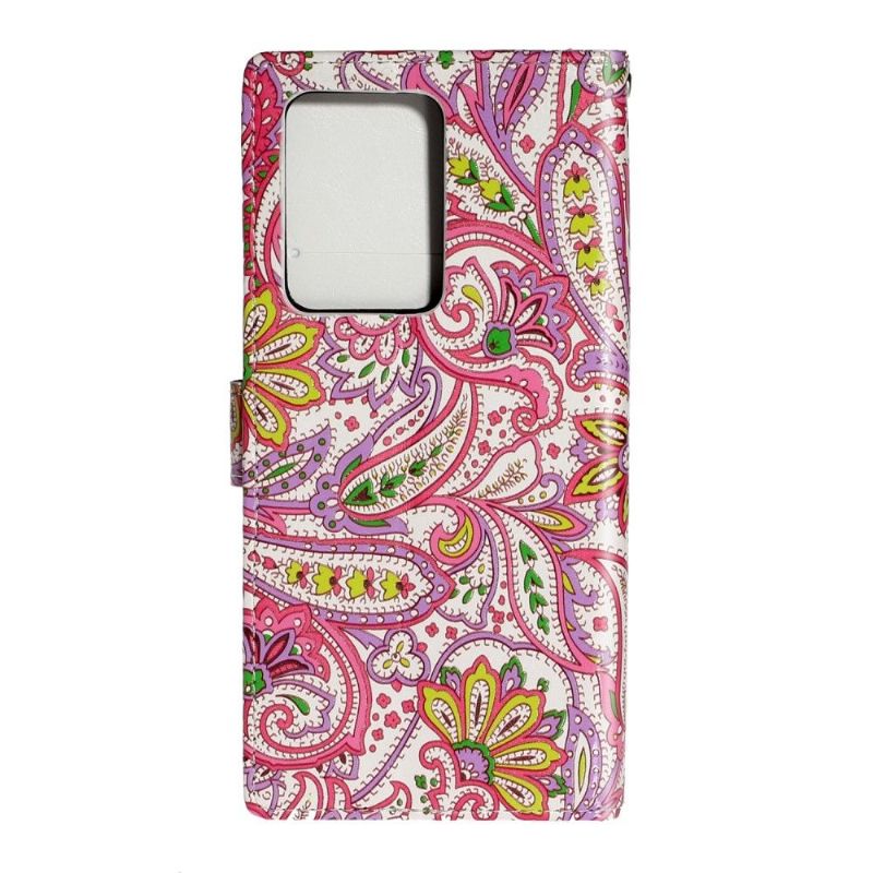 Flipové Pouzdro Na Samsung Galaxy S20 Plus Paisley Flower