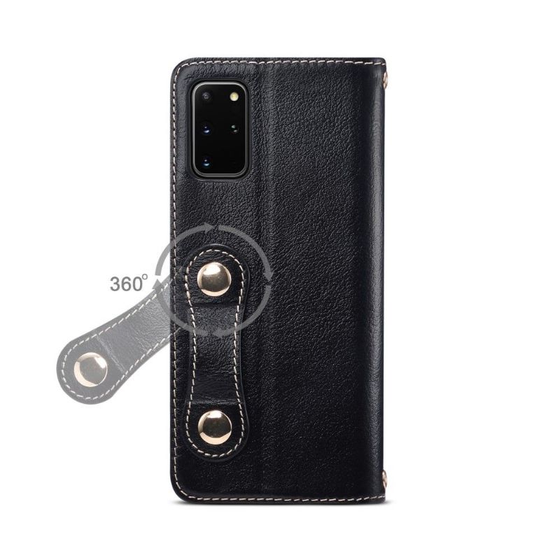 Flipové Pouzdro Na Samsung Galaxy S20 Plus Prémiové Šití Kůží
