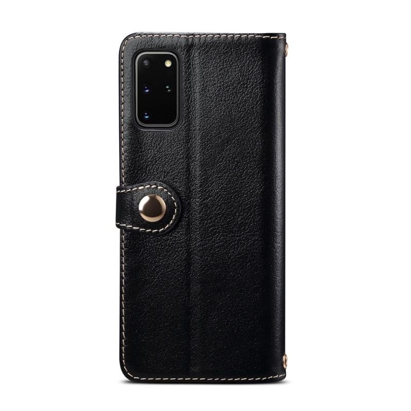 Flipové Pouzdro Na Samsung Galaxy S20 Plus Prémiové Šití Kůží
