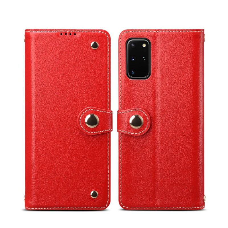 Flipové Pouzdro Na Samsung Galaxy S20 Plus Prémiové Šití Kůží
