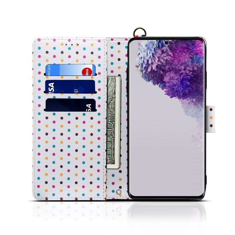 Flipové Pouzdro Na Samsung Galaxy S20 Plus Retro Puntíkované Vzory