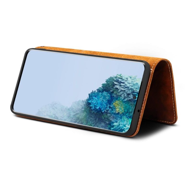 Flipové Pouzdro Na Samsung Galaxy S20 Plus Rukojeť Z Pravé Kůže