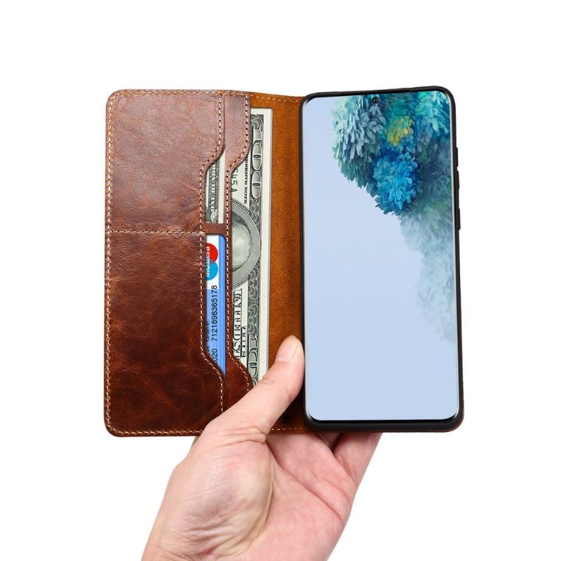 Flipové Pouzdro Na Samsung Galaxy S20 Plus Rukojeť Z Pravé Kůže