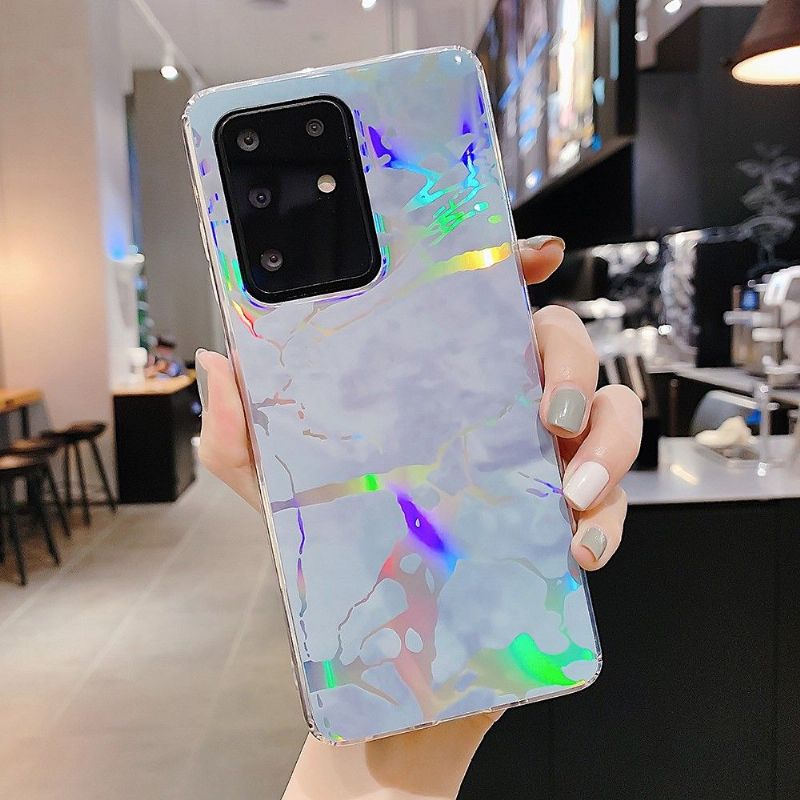 Kryt Na Samsung Galaxy S20 Plus Mramor S Kovovým Efektem