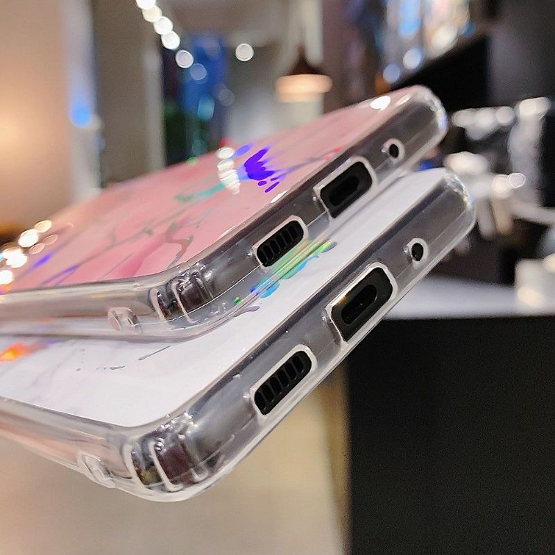 Kryt Na Samsung Galaxy S20 Plus Mramor S Kovovým Efektem