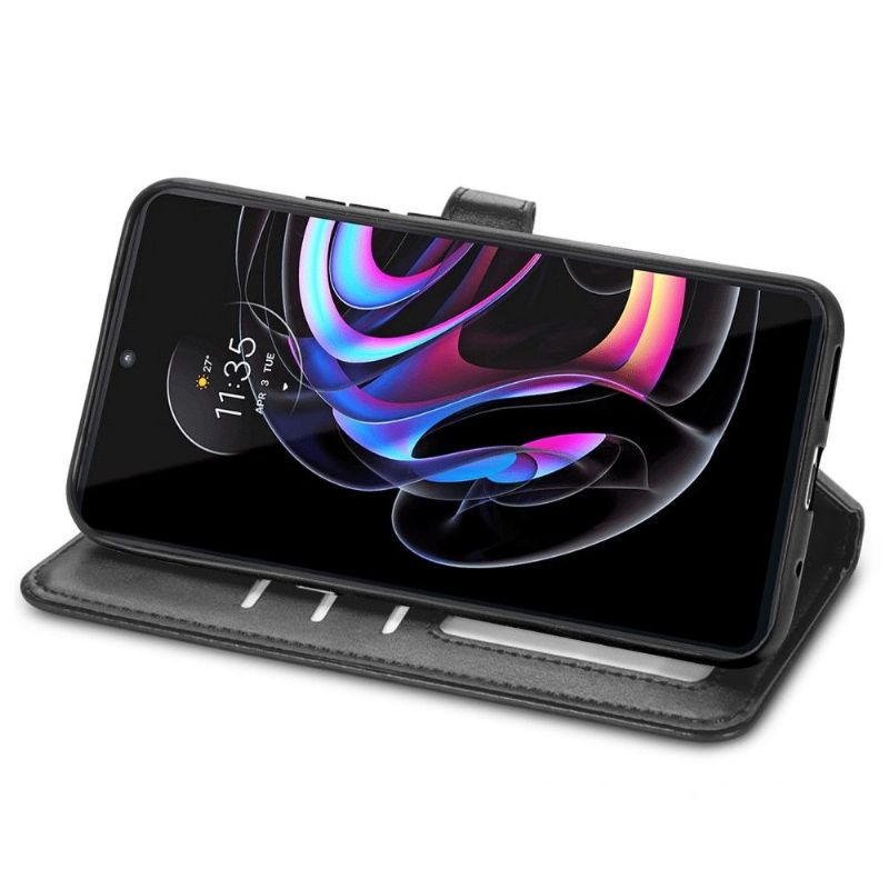 Flipové Pouzdro Na Motorola Edge 20 Pro Držák Karet Z Umělé Kůže Indila