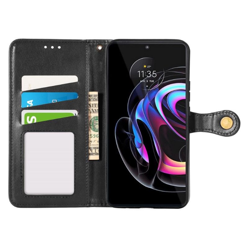Flipové Pouzdro Na Motorola Edge 20 Pro Držák Karet Z Umělé Kůže Indila