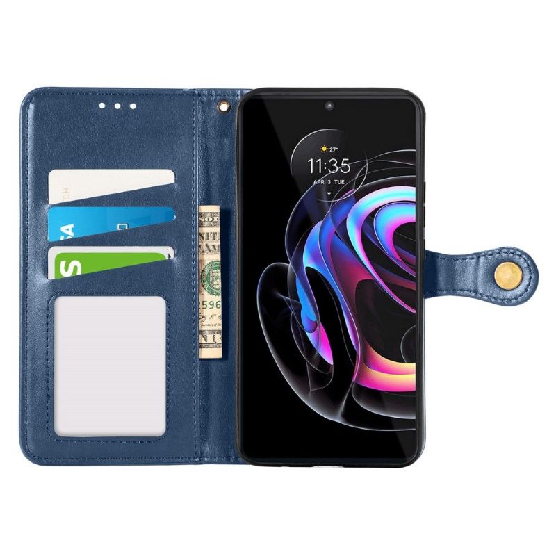 Flipové Pouzdro Na Motorola Edge 20 Pro Držák Karet Z Umělé Kůže Indila
