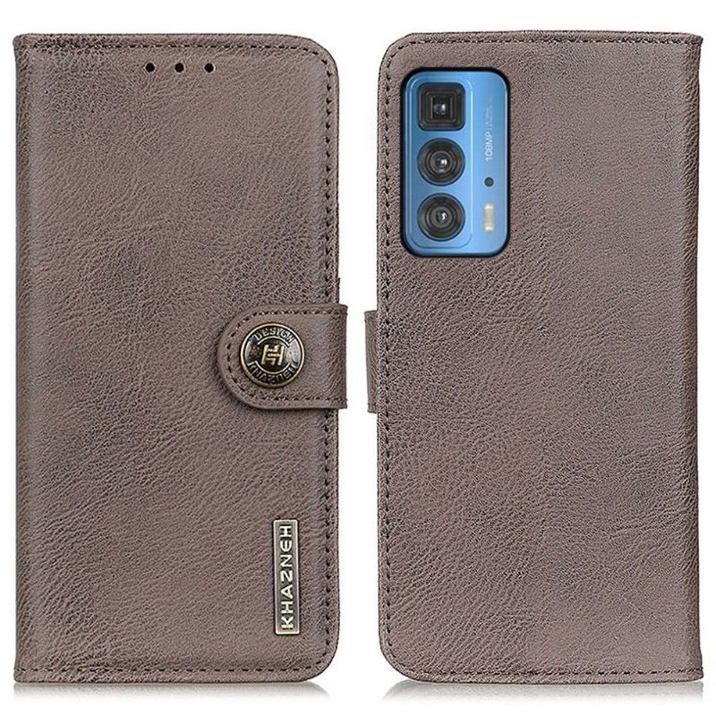Flipové Pouzdro Na Motorola Edge 20 Pro Držák Karet Z Umělé Kůže Khazneh