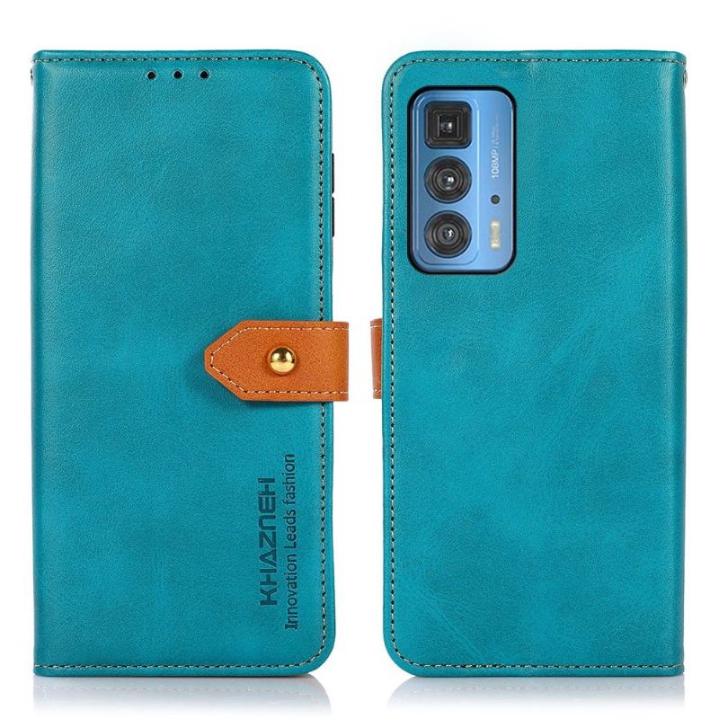 Flipové Pouzdro Na Motorola Edge 20 Pro Khazneh Bicolor Umělá Kůže