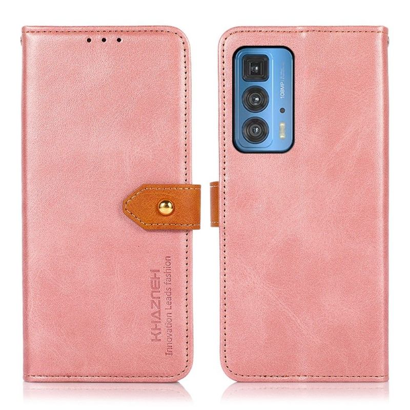 Flipové Pouzdro Na Motorola Edge 20 Pro Khazneh Bicolor Umělá Kůže
