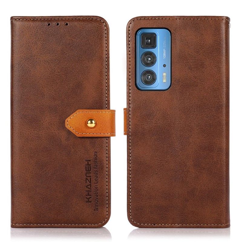 Flipové Pouzdro Na Motorola Edge 20 Pro Khazneh Bicolor Umělá Kůže
