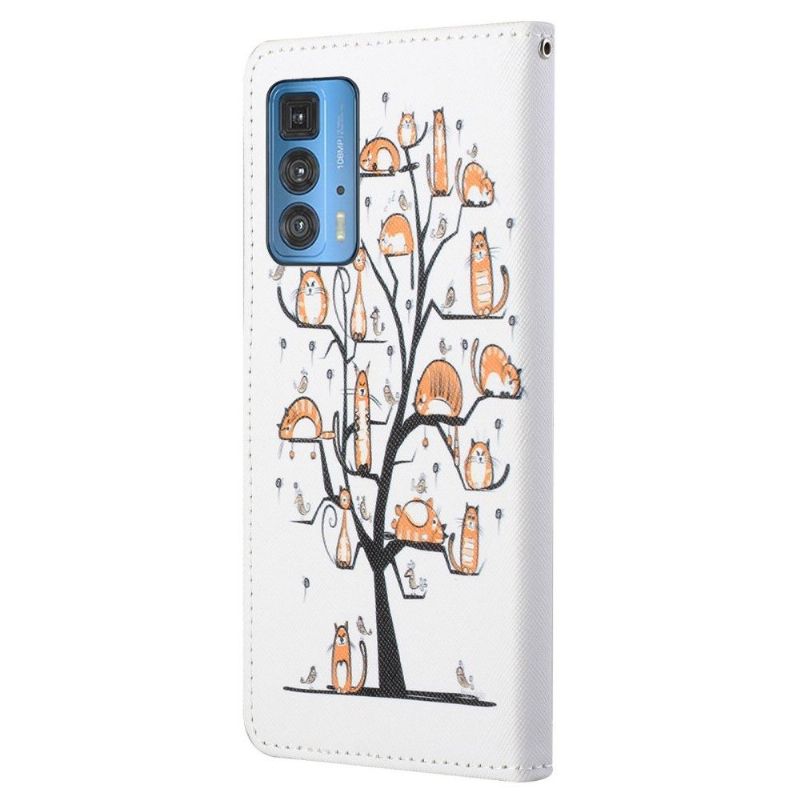 Flipové Pouzdro Na Motorola Edge 20 Pro Kočičí Strom