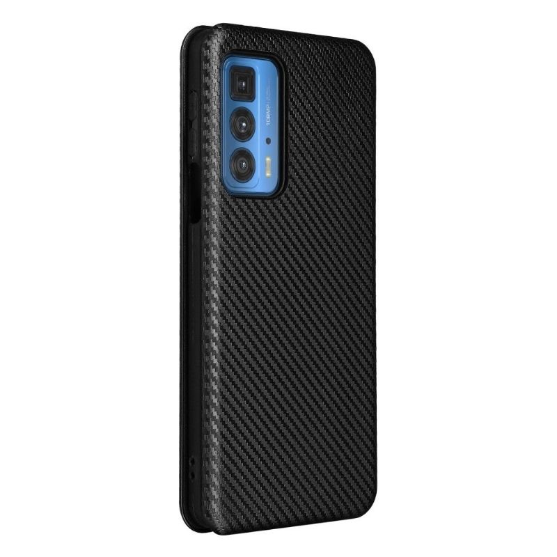 Flipové Pouzdro Na Motorola Edge 20 Pro Koženka Z Uhlíkových Vláken