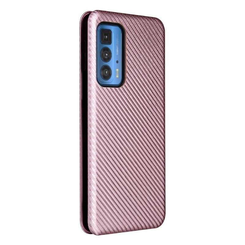Flipové Pouzdro Na Motorola Edge 20 Pro Koženka Z Uhlíkových Vláken