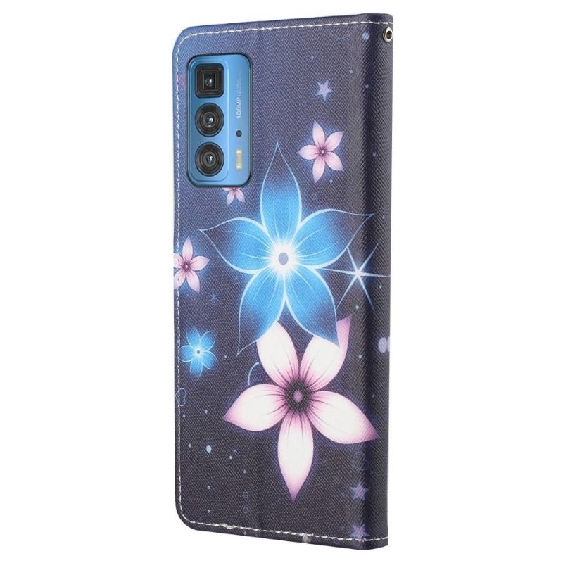 Flipové Pouzdro Na Motorola Edge 20 Pro Květiny