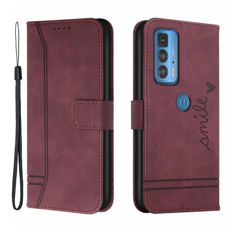Flipové Pouzdro Na Motorola Edge 20 Pro Čáry Úsměvu