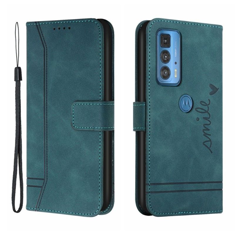 Flipové Pouzdro Na Motorola Edge 20 Pro Čáry Úsměvu