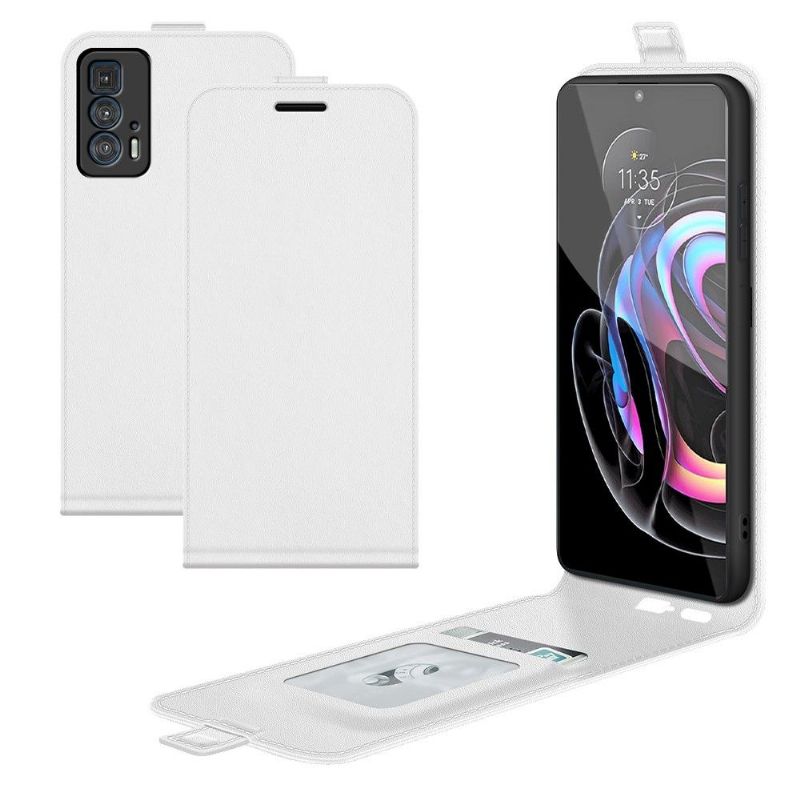 Kožené Pouzdro Na Motorola Edge 20 Pro Flipové Pouzdro Vertikální Umělá Kůže
