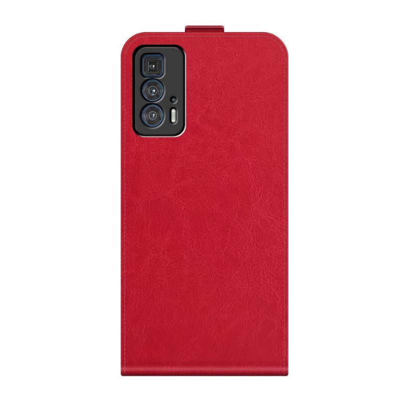 Kožené Pouzdro Na Motorola Edge 20 Pro Flipové Pouzdro Vertikální Umělá Kůže
