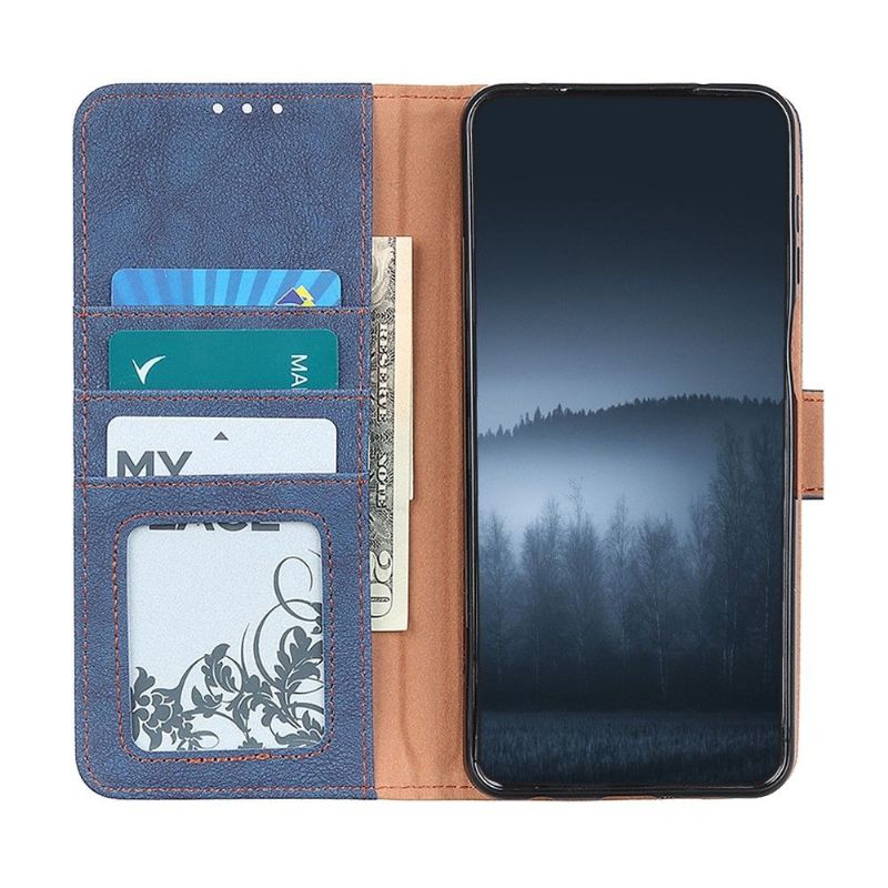 Kožené Pouzdro Na Motorola Edge 20 Pro Khazneh Retro Kožený Efekt