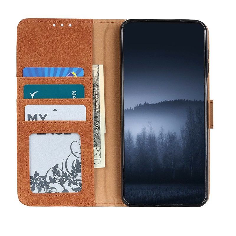 Kožené Pouzdro Na Motorola Edge 20 Pro Khazneh Retro Kožený Efekt