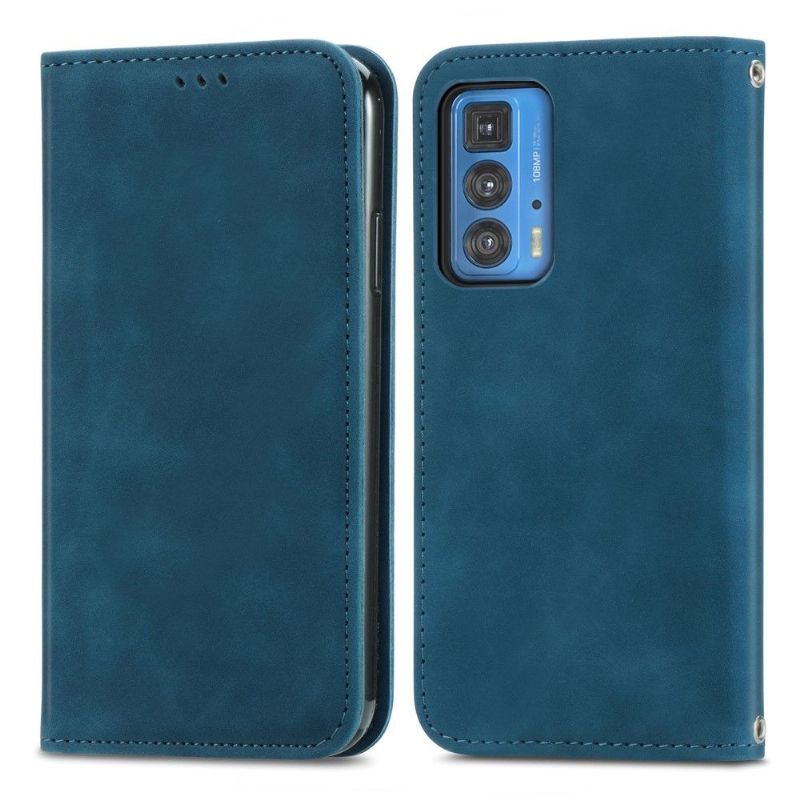 Kožené Pouzdro Na Motorola Edge 20 Pro Obchodní Retro