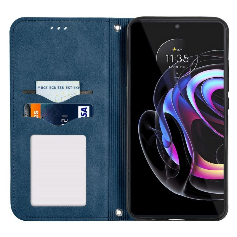 Kožené Pouzdro Na Motorola Edge 20 Pro Obchodní Retro