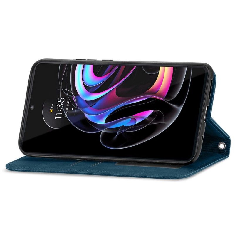 Kožené Pouzdro Na Motorola Edge 20 Pro Obchodní Retro