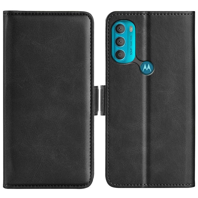 Flipové Pouzdro Na Moto G71 5G Kožené Pouzdro Dvojitá Klapka