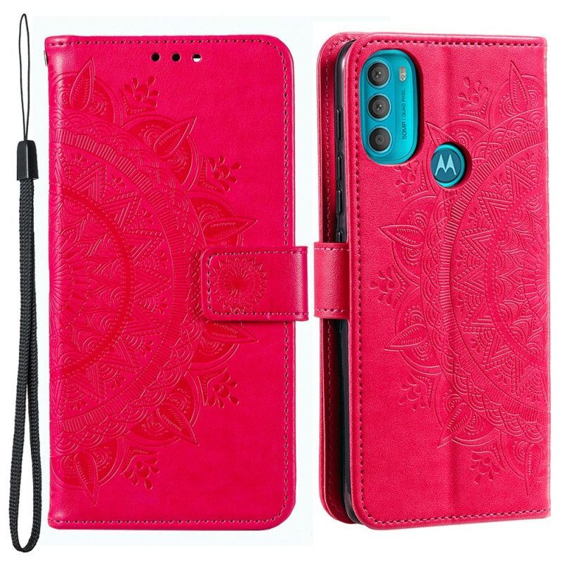 Flipové Pouzdro Na Moto G71 5G Sluneční Mandala