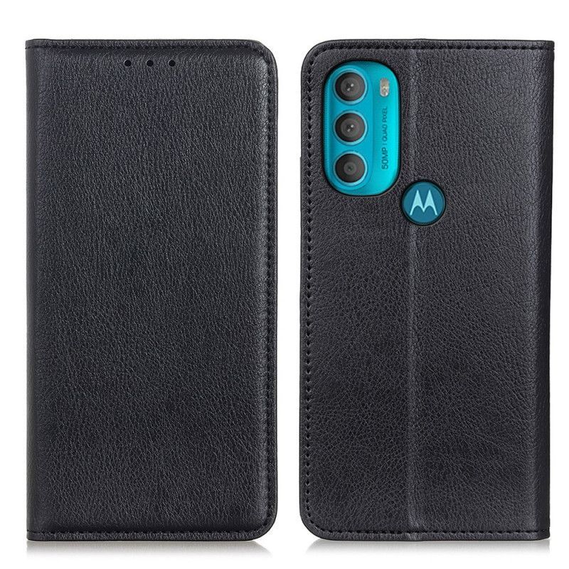 Kryty Na Mobil Na Moto G71 5G Flipové Pouzdro Texturovaná Dělená Kůže
